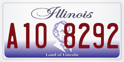 IL license plate A108292