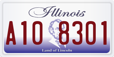 IL license plate A108301