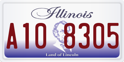 IL license plate A108305