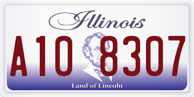 IL license plate A108307