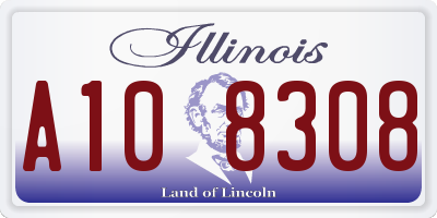 IL license plate A108308