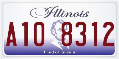 IL license plate A108312