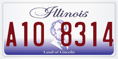 IL license plate A108314