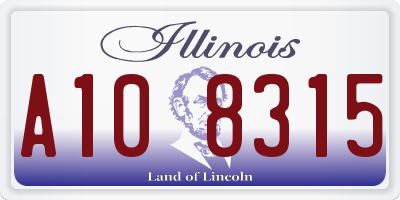 IL license plate A108315