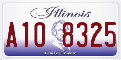 IL license plate A108325