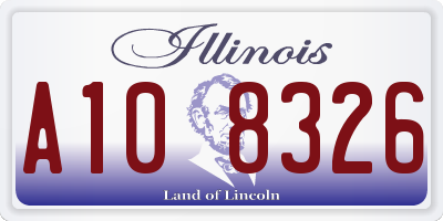 IL license plate A108326