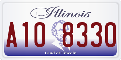 IL license plate A108330