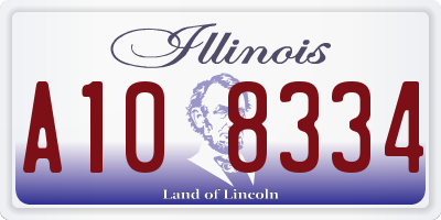 IL license plate A108334