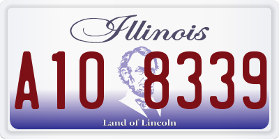 IL license plate A108339