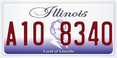 IL license plate A108340