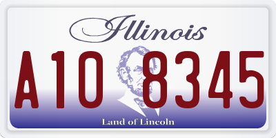 IL license plate A108345