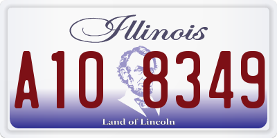 IL license plate A108349