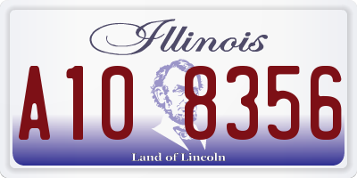 IL license plate A108356