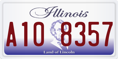 IL license plate A108357