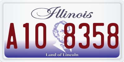 IL license plate A108358