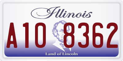 IL license plate A108362