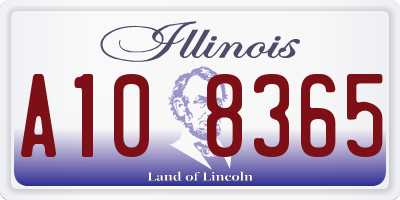 IL license plate A108365