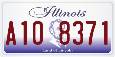 IL license plate A108371