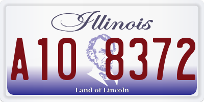IL license plate A108372