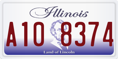 IL license plate A108374
