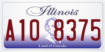 IL license plate A108375