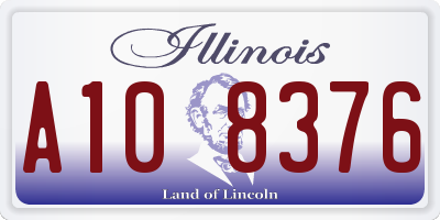 IL license plate A108376