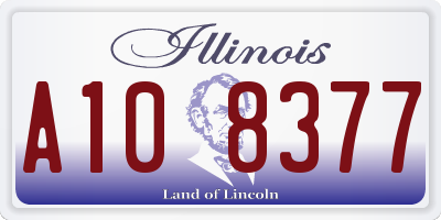 IL license plate A108377