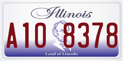 IL license plate A108378