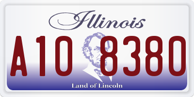 IL license plate A108380