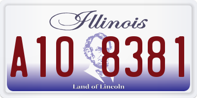 IL license plate A108381