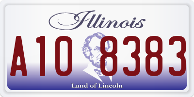 IL license plate A108383