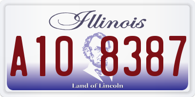 IL license plate A108387
