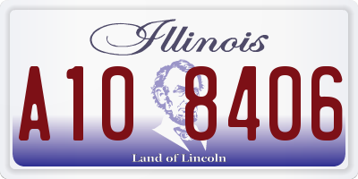 IL license plate A108406