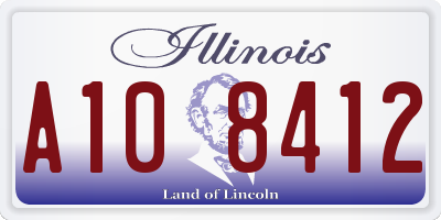 IL license plate A108412