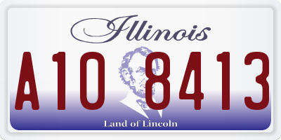 IL license plate A108413