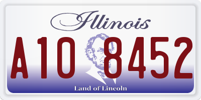 IL license plate A108452