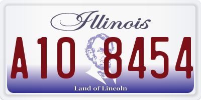 IL license plate A108454
