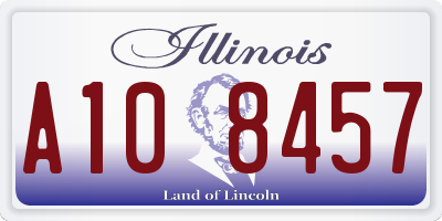 IL license plate A108457