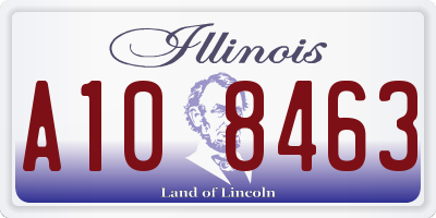 IL license plate A108463