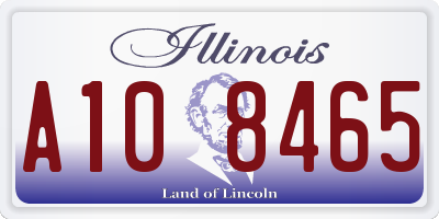 IL license plate A108465