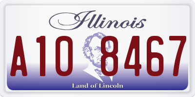 IL license plate A108467