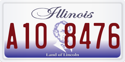 IL license plate A108476