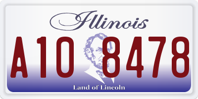 IL license plate A108478