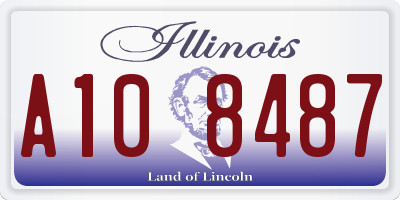 IL license plate A108487