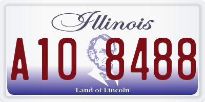 IL license plate A108488