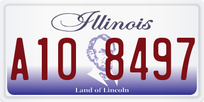 IL license plate A108497