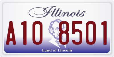 IL license plate A108501