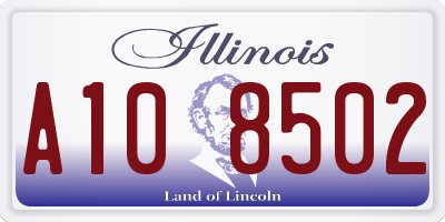 IL license plate A108502