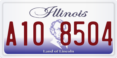 IL license plate A108504