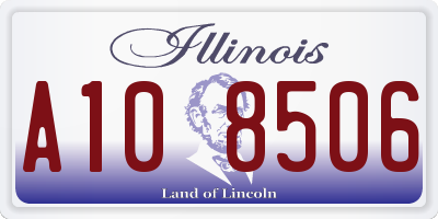 IL license plate A108506